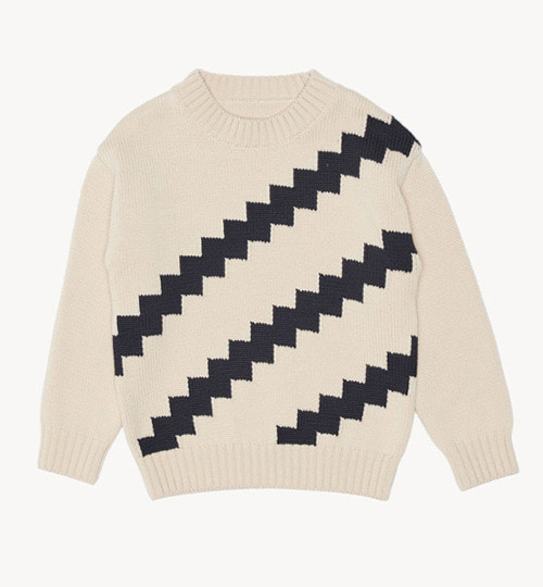 [MILK &amp; BISCUITS]Knit Sweater - Diagonals