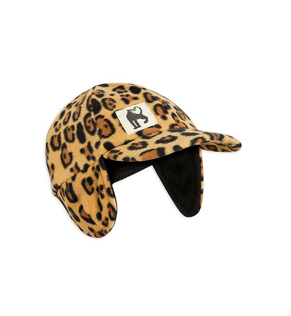 [MINI RODINI]Leopard Fleece Cap - 1000009413