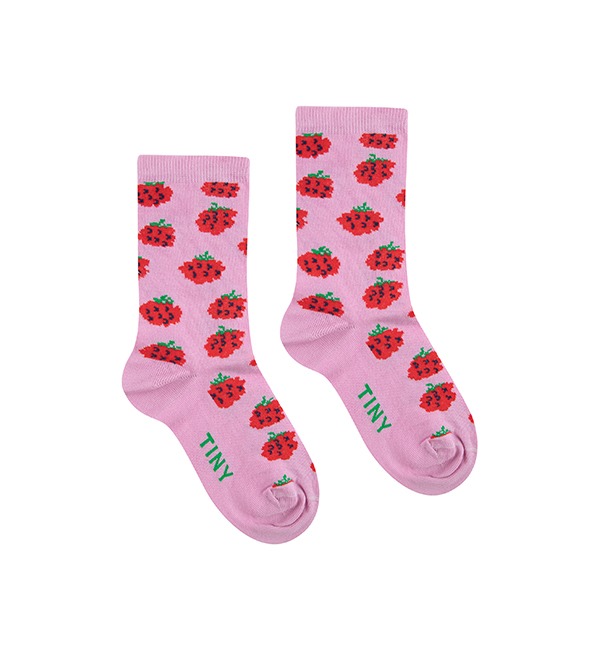 [TINYCOTTONS]Raspberries Socks - Pink