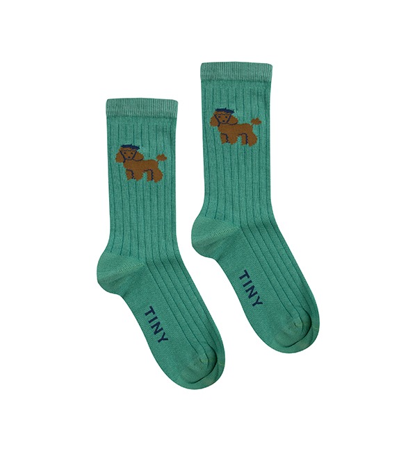 [TINYCOTTONS]Poodle Socks - Emerald