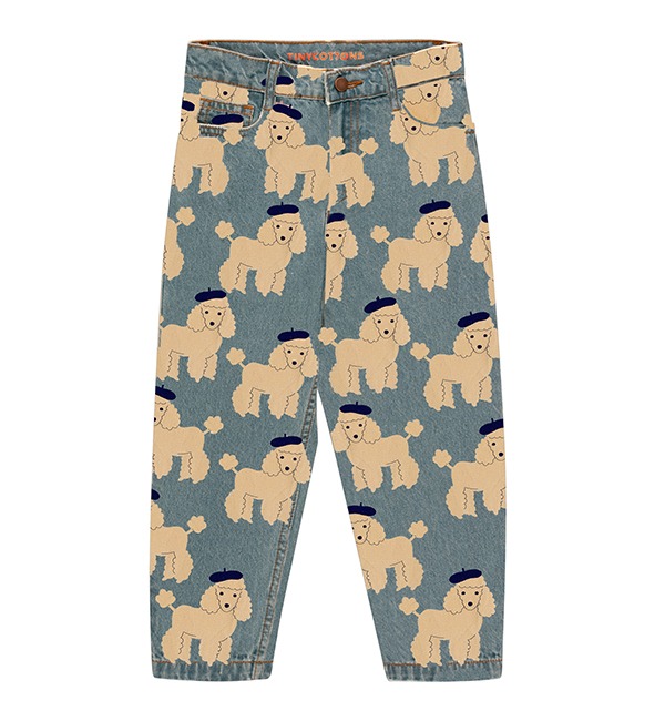 [TINYCOTTONS]Tiny Poodle Baggy Jeans - Blue Grey
