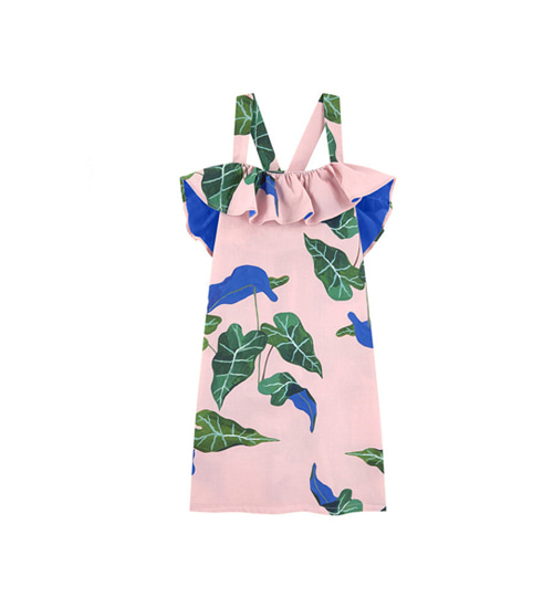 [MILK &amp; BISCUITS]Print Dress - Pink Leaf