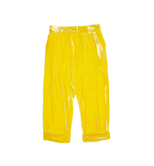 [MILK &amp; BISCUITS]Velvet Trousers - Yellow