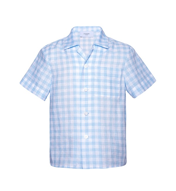 [PAADE MODE]Linen Shirt - Picnic Blue