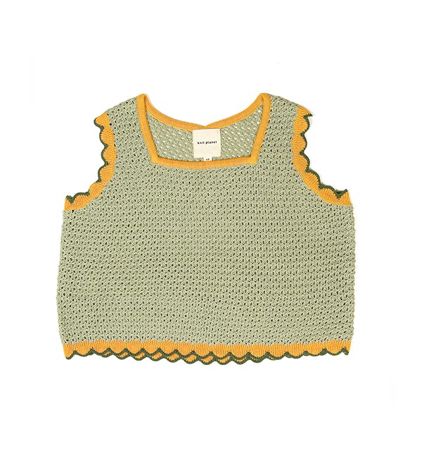 [KNIT PLANET]Shell Camisole - Olive