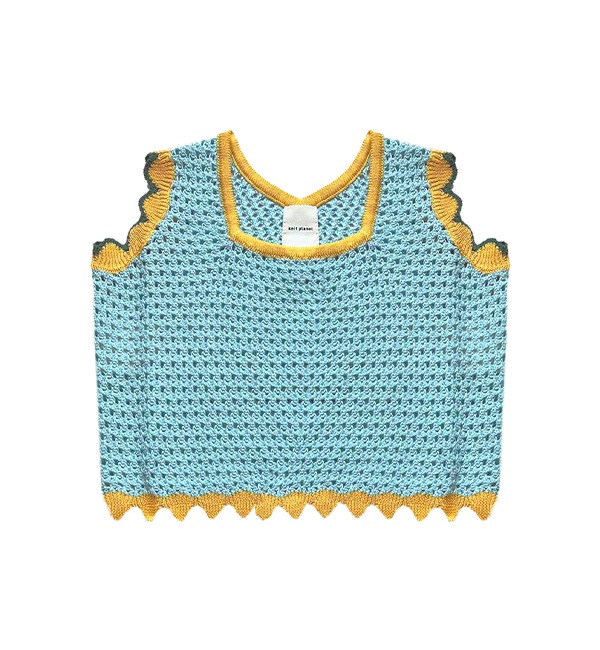 [KNIT PLANET]Shell Camisole - Sky