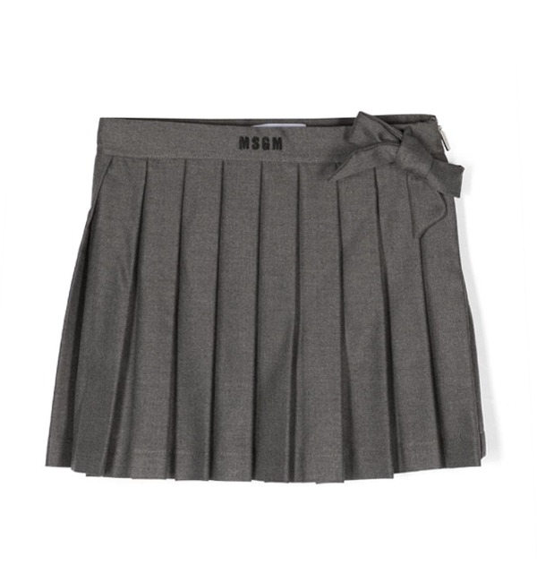 [MSGM KIDS]Wool Skirt - MSJGSK146 - Grey
