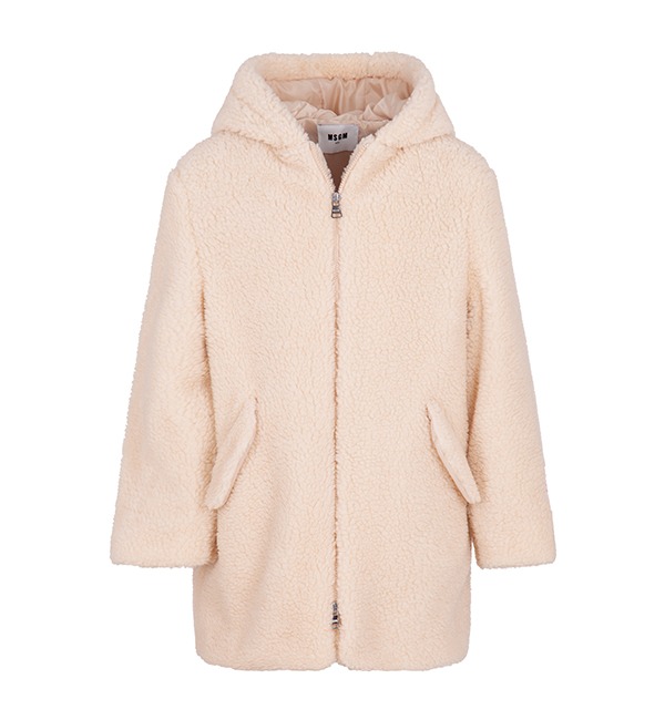 [MSGM KIDS]Fur Coat - MSJGCO188 - Cream