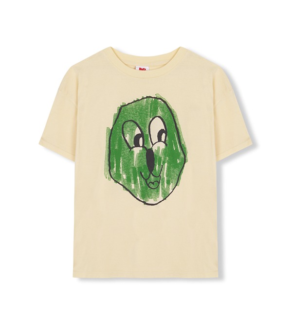[FRESH DINOSAURS]Happy Face Green T-Shirt