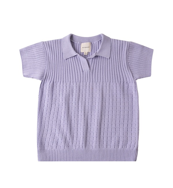 [KNIT PLANET]Casual Polo - Lavender