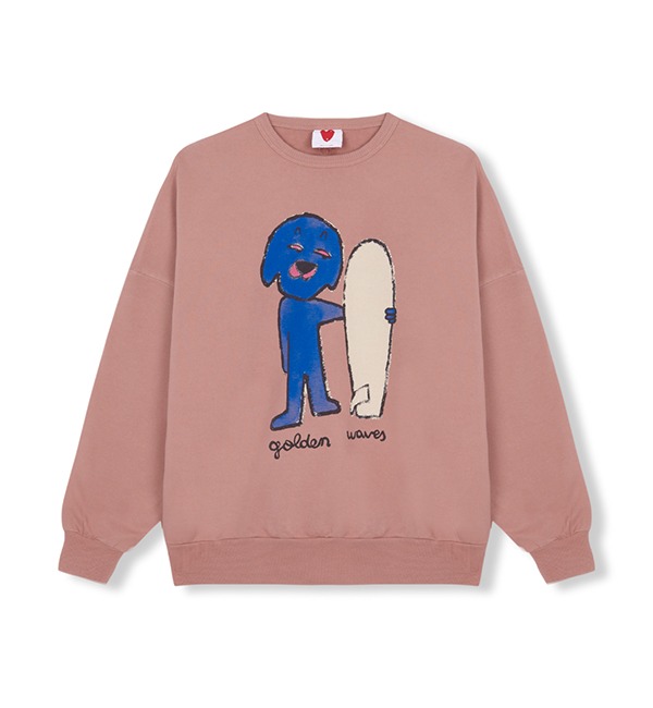 [FRESH DINOSAURS]Dog Surfer Sweatshirt