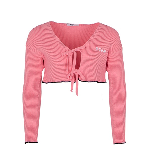 [MSGM KIDS]Cropped Cardigan - S4MSJGCA127 - Pink